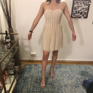 Worn once, (Nordstrom) Beige cocktail dress XS